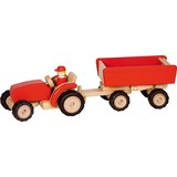 Goki Tractor met aanhanger rood Goki Tractor met aanhanger rood
