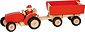 Tractor met aanhanger rood Tractor met aanhanger rood
