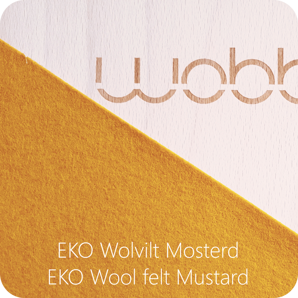Wobbel Wobbel Original Vilt Mosterd | Blank gelakt Wobbel Wobbel Original Vilt Mosterd | Blank gelakt