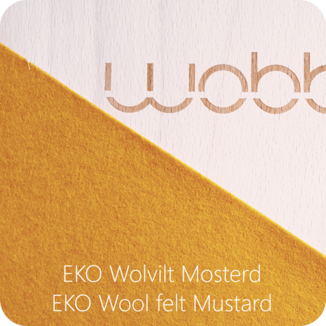Wobbel Wobbel Original Vilt Mosterd | Blank gelakt Wobbel Wobbel Original Vilt Mosterd | Blank gelakt