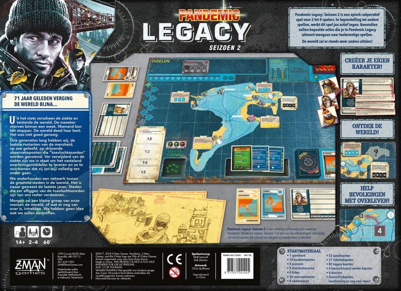 Z-Man Games Pandemic Legacy - Seizoen 2 "Zwart" Z-Man Games Pandemic Legacy - Seizoen 2 "Zwart"