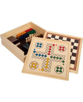 Small Foot Spellencollectie 7 klassiekers | bordspellen | Hout Small Foot Spellencollectie 7 klassiekers | bordspellen | Hout