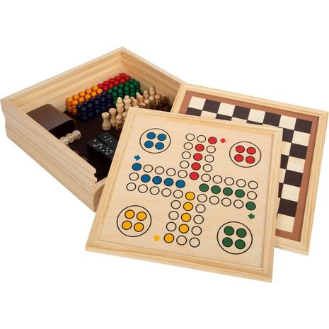 Small Foot Spellencollectie 7 klassiekers | bordspellen | Hout Small Foot Spellencollectie 7 klassiekers | bordspellen | Hout