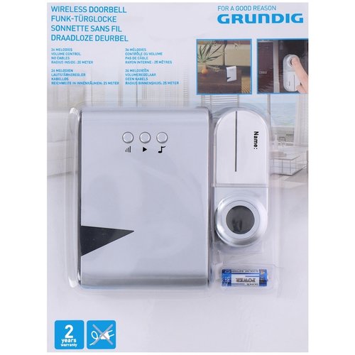 Grundig Draadloze deurbel - 36 melodieën Grundig Draadloze deurbel - 36 melodieën