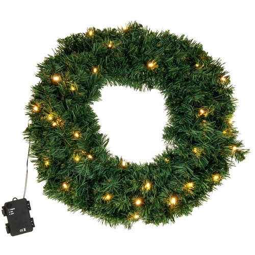 Kerstkrans met LED verlichting 40 cm Kerstkrans met LED verlichting 40 cm