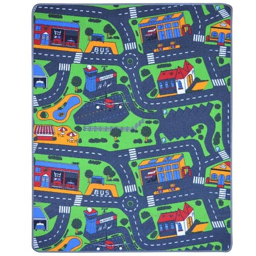 vidaXL Speeltapijt 133 x 165 cm wegenmotief vidaXL Speeltapijt 133 x 165 cm wegenmotief