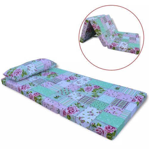 vidaXL Matras voor kinderen opvouwbaar bloemenpatroon vidaXL Matras voor kinderen opvouwbaar bloemenpatroon