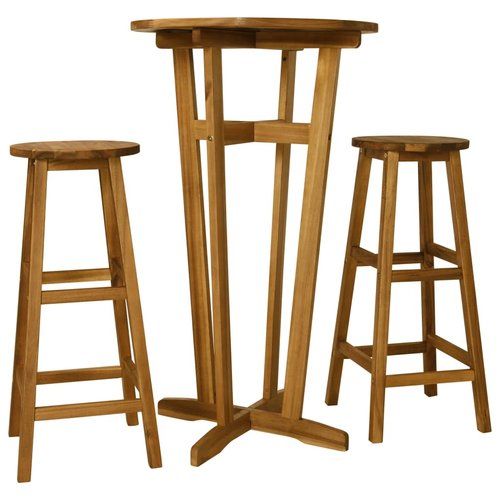 vidaXL Barset 3-delig massief acaciahout vidaXL Barset 3-delig massief acaciahout