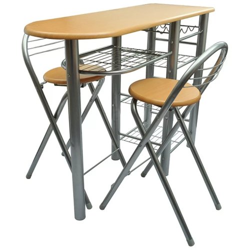 vidaXL Bar met barkrukken (2 stuks) vidaXL Bar met barkrukken (2 stuks)