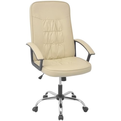 vidaXL Bureaustoel 67x70 cm kunstleer gebroken wit vidaXL Bureaustoel 67x70 cm kunstleer gebroken wit