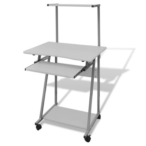 vidaXL Computerbureau 68x48x115 cm wit vidaXL Computerbureau 68x48x115 cm wit