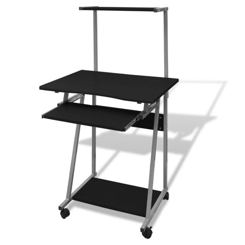 vidaXL Computerbureau 68 x 48 x 115 cm (zwart) vidaXL Computerbureau 68 x 48 x 115 cm (zwart)