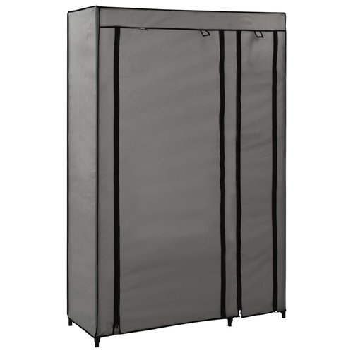vidaXL Kledingkast opvouwbaar 110x45x175 cm stof grijs vidaXL Kledingkast opvouwbaar 110x45x175 cm stof grijs