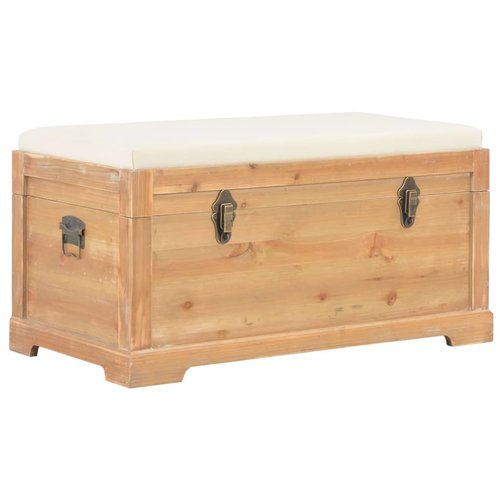 vidaXL Opslagkist met kussen 80x40x40 cm MDF vidaXL Opslagkist met kussen 80x40x40 cm MDF