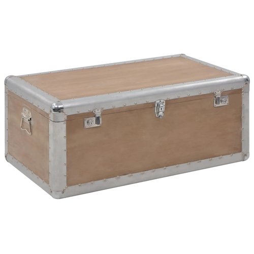 vidaXL Opbergkist 91x52x40 cm massief vurenhout bruin vidaXL Opbergkist 91x52x40 cm massief vurenhout bruin