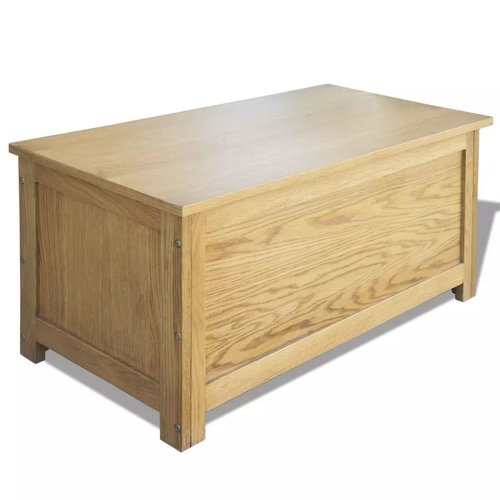 vidaXL Opbergkist 90x45x45 cm massief eikenhout vidaXL Opbergkist 90x45x45 cm massief eikenhout