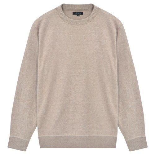 vidaXL Herentrui met ronde hals beige L vidaXL Herentrui met ronde hals beige L