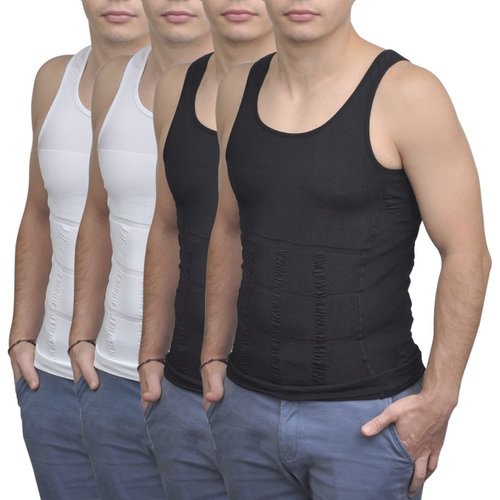 vidaXL Shapewear hemd voor mannen (zwart + wit / 4 stuks / maat XXL) vidaXL Shapewear hemd voor mannen (zwart + wit / 4 stuks / maat XXL)