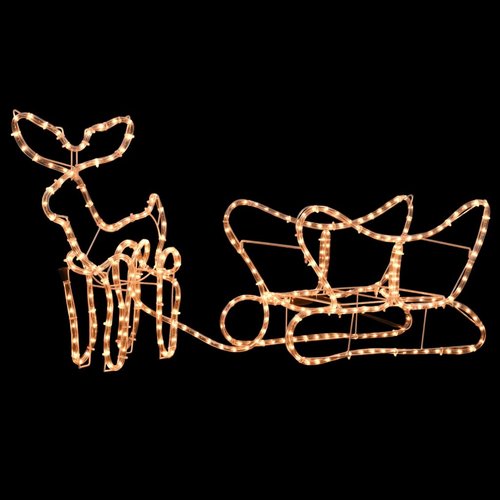 vidaXL Kerstverlichting rendier en slee 110x24x47 cm vidaXL Kerstverlichting rendier en slee 110x24x47 cm