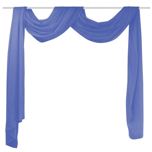 vidaXL Overgordijn voile 140x600 cm koningsblauw vidaXL Overgordijn voile 140x600 cm koningsblauw