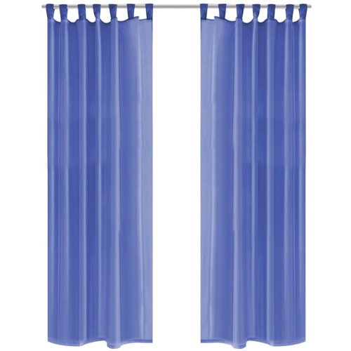 vidaXL Gordijnen voile 140x245 cm koningsblauw 2 st vidaXL Gordijnen voile 140x245 cm koningsblauw 2 st