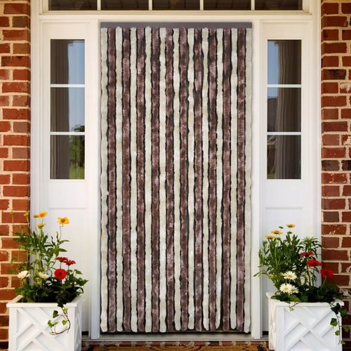 vidaXL Vliegengordijn 90x220 cm chenille beige en lichtbruin vidaXL Vliegengordijn 90x220 cm chenille beige en lichtbruin