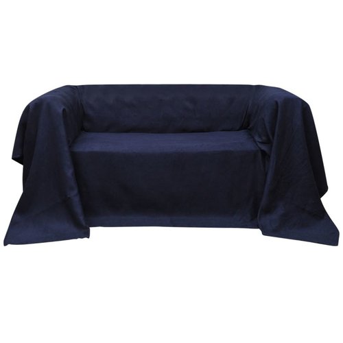 vidaXL Bankhoes 140x210 cm micro-suède marineblauw vidaXL Bankhoes 140x210 cm micro-suède marineblauw