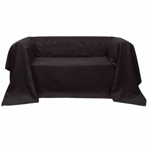 vidaXL Bankhoes microsuede bruin 140 x 210 cm vidaXL Bankhoes microsuede bruin 140 x 210 cm