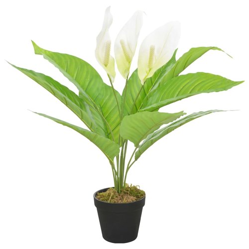 vidaXL Kunstplant met pot Anthurium 55 cm wit vidaXL Kunstplant met pot Anthurium 55 cm wit