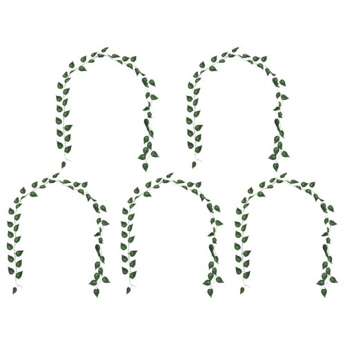 vidaXL Kunstbladeren drakenklimop 5 st 300 cm groen vidaXL Kunstbladeren drakenklimop 5 st 300 cm groen