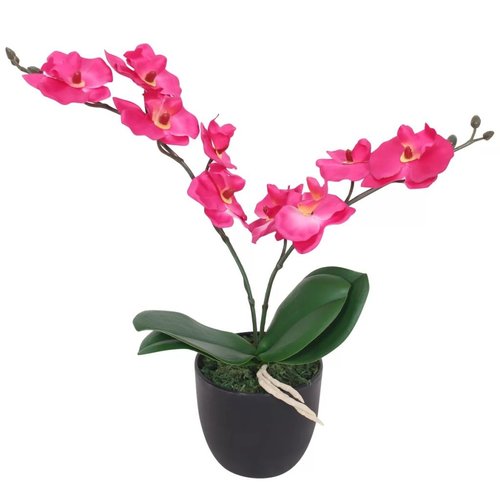 vidaXL Kunst orchidee plant met pot 30 cm rood vidaXL Kunst orchidee plant met pot 30 cm rood