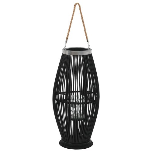 vidaXL Lantaarnhouder hangend 60 cm bamboe zwart vidaXL Lantaarnhouder hangend 60 cm bamboe zwart