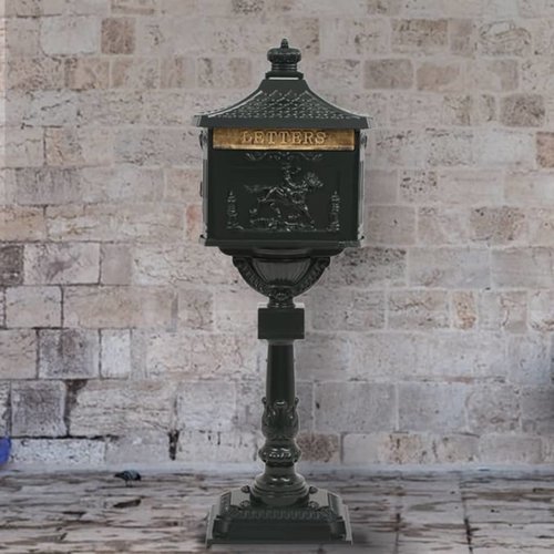 vidaXL Staande brievenbus vintage stijl roestbestendig aluminium groen vidaXL Staande brievenbus vintage stijl roestbestendig aluminium groen