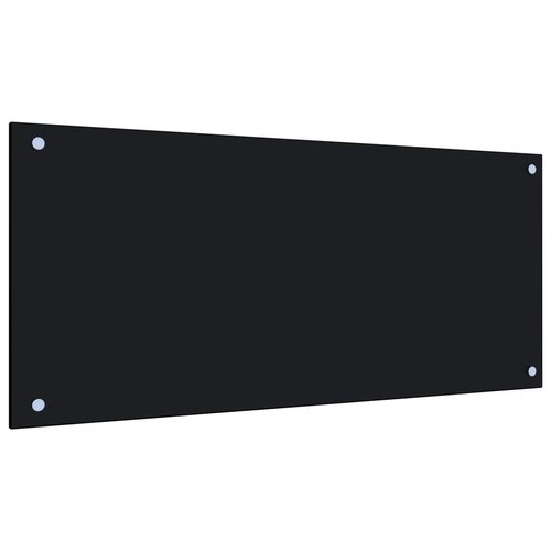 vidaXL Spatscherm keuken 90x40 cm gehard glas zwart vidaXL Spatscherm keuken 90x40 cm gehard glas zwart