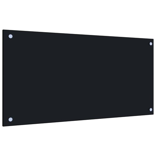 vidaXL Spatscherm keuken 80x40 cm gehard glas zwart vidaXL Spatscherm keuken 80x40 cm gehard glas zwart