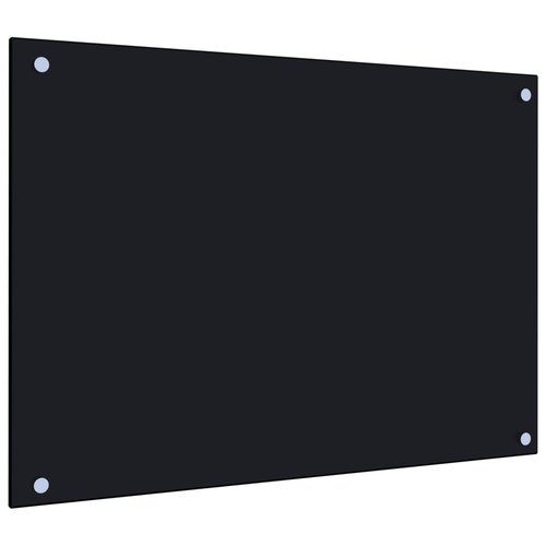 vidaXL Spatscherm keuken 70x50 cm gehard glas zwart vidaXL Spatscherm keuken 70x50 cm gehard glas zwart