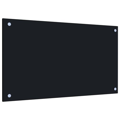 vidaXL Spatscherm keuken 70x40 cm gehard glas zwart vidaXL Spatscherm keuken 70x40 cm gehard glas zwart