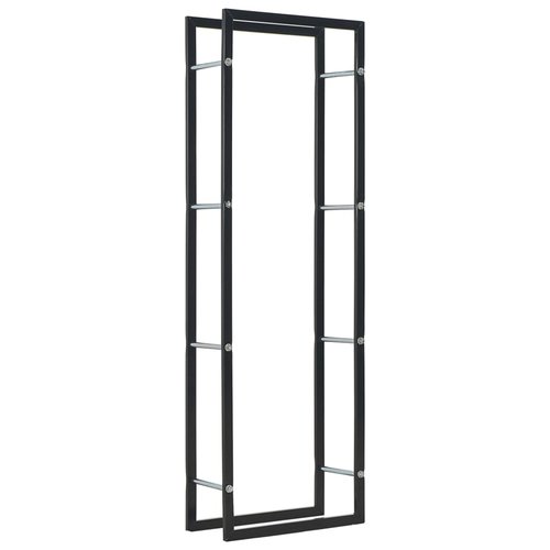 vidaXL Haardhoutrek 50x20x150 cm staal zwart vidaXL Haardhoutrek 50x20x150 cm staal zwart