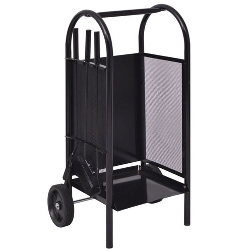 vidaXL Brandhoutkar 35x30x81 cm ijzer vidaXL Brandhoutkar 35x30x81 cm ijzer