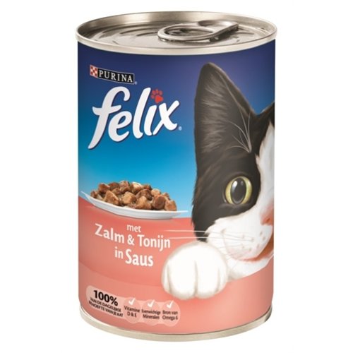 Felix Felix blik brokjes zalm / tonijn in saus Felix Felix blik brokjes zalm / tonijn in saus