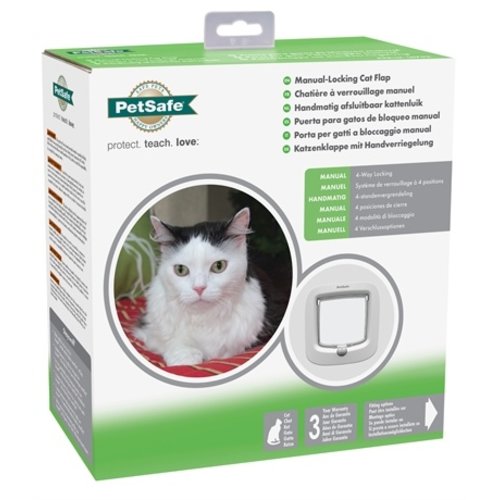 Petsafe Petsafe kattenluik tot 7 kg handmatig wit Petsafe Petsafe kattenluik tot 7 kg handmatig wit