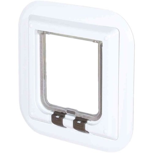 Trixie Trixie 4-weg huisdierluik speciaal voor glas wit Trixie Trixie 4-weg huisdierluik speciaal voor glas wit