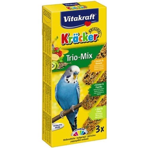 Vitakraft Vitakraft parkiet kracker vijgen/banaan-sesam/kiwi Vitakraft Vitakraft parkiet kracker vijgen/banaan-sesam/kiwi
