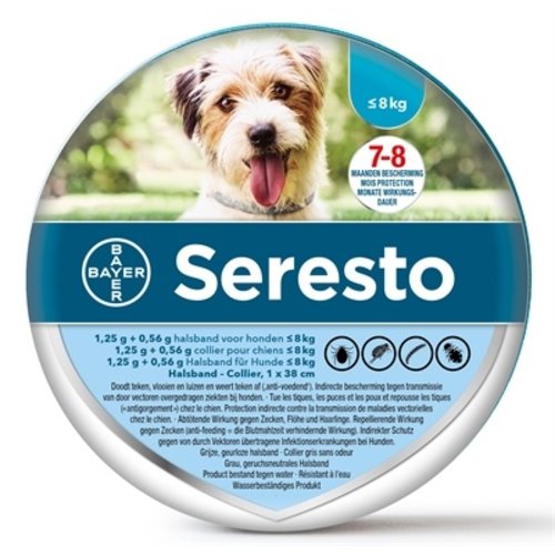 Bayer Seresto teken- en vlooienband kleine hond Bayer Seresto teken- en vlooienband kleine hond