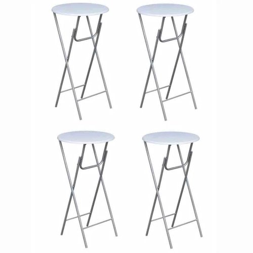 Statafels met MDF tafelblad wit 4 st Statafels met MDF tafelblad wit 4 st