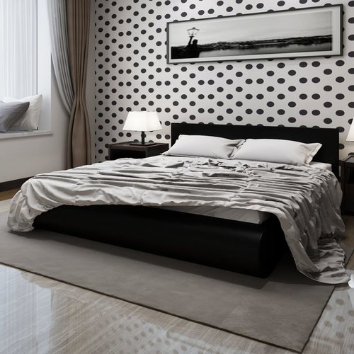 Bed met matras kunstleer zwart 140x200 cm Bed met matras kunstleer zwart 140x200 cm