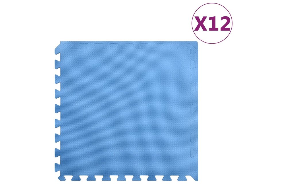 Vloermatten 12 st 4,32 ㎡ EVA-schuim blauw