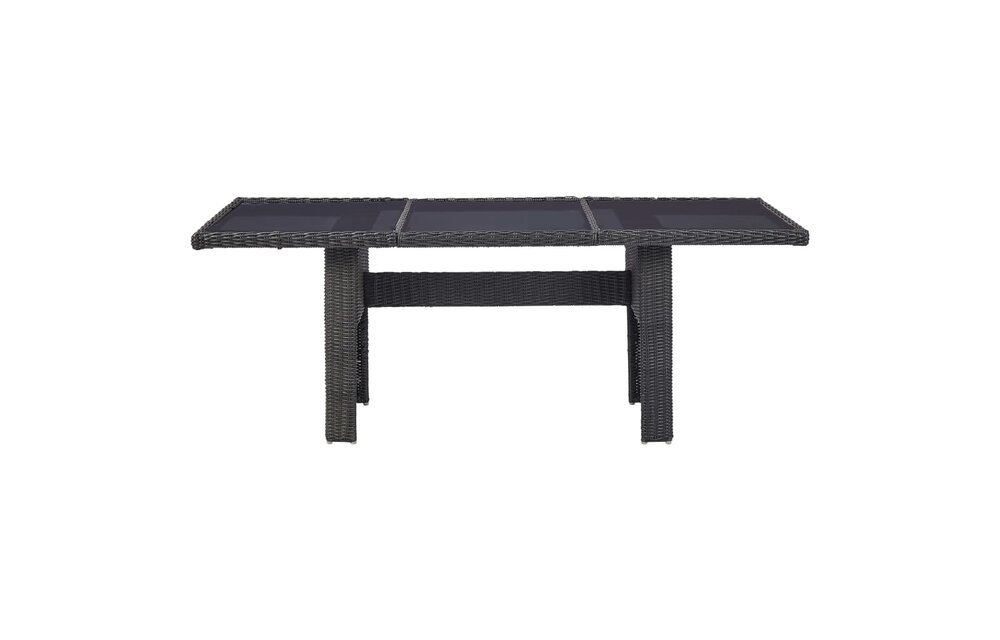11-delige Tuinset poly rattan zwart