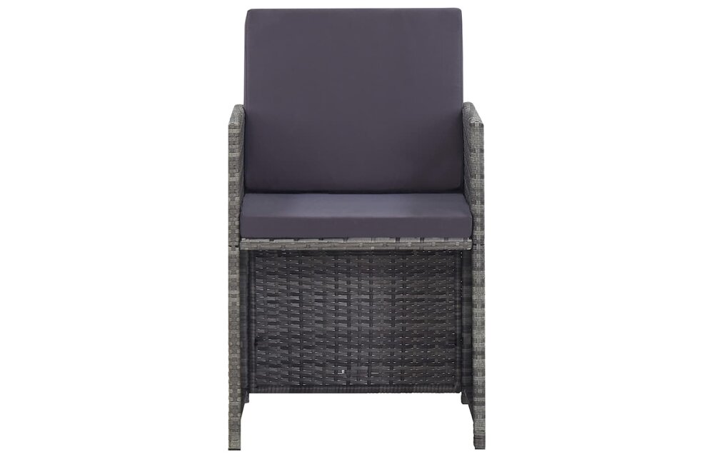 13-delige Tuinset poly rattan en acaciahout antraciet
