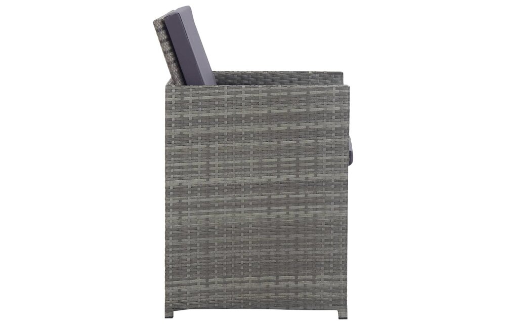 13-delige Tuinset poly rattan en acaciahout antraciet